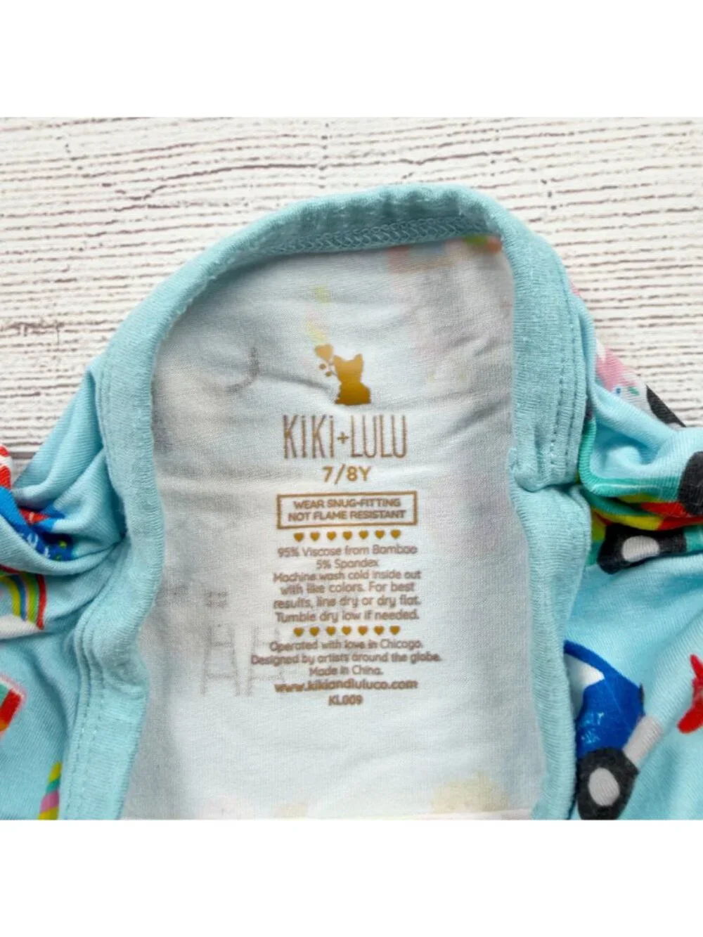Kiki + Lulu Kids Food Truck Pajama Set Soft Bamboo Viscose Snug Fit 7-8